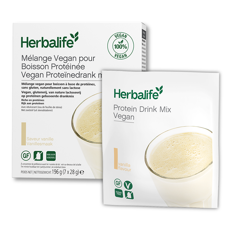 Mélange Vegan pour Boisson Protéinée Vanille 7 sachets de 28g
