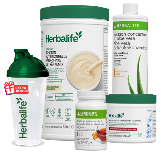 Formula 1 Nouvelle génération,Boisson instantanée à base de thé, Boisson Concentrée à l’Aloe, Boisson multi-fibres Pomme, Shaker
